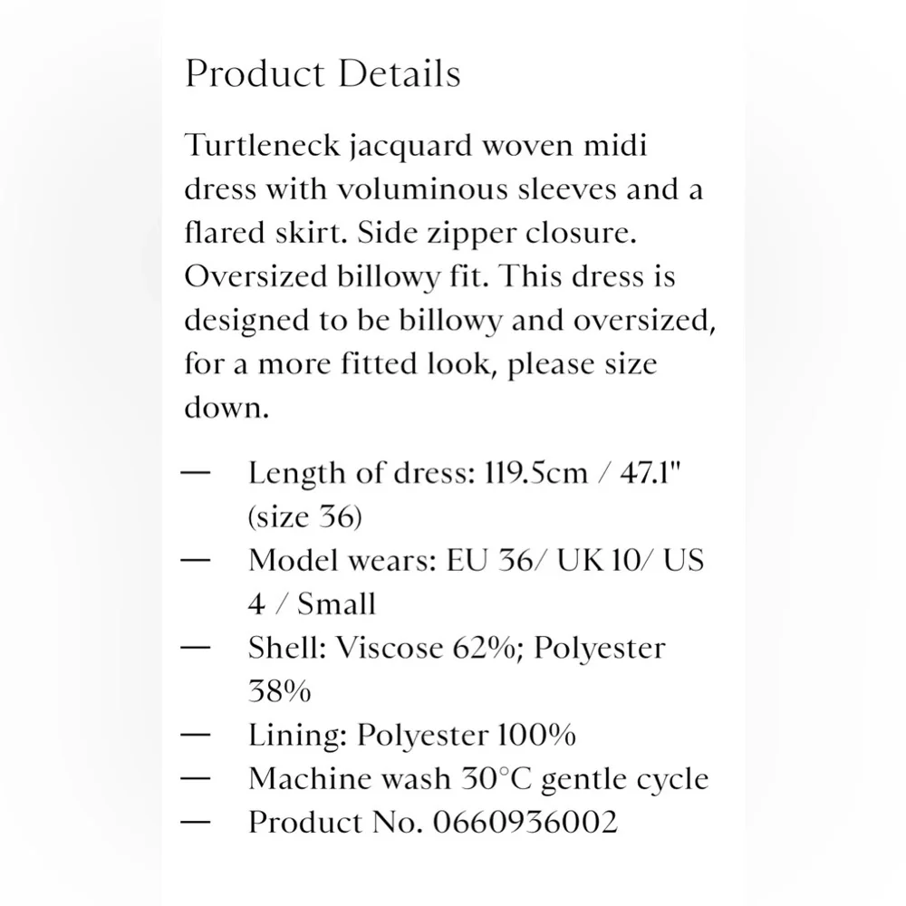 STOCKHOLM ATELIER & OTHER STORIES JACQUARD DRESS - Picture 11 of 12